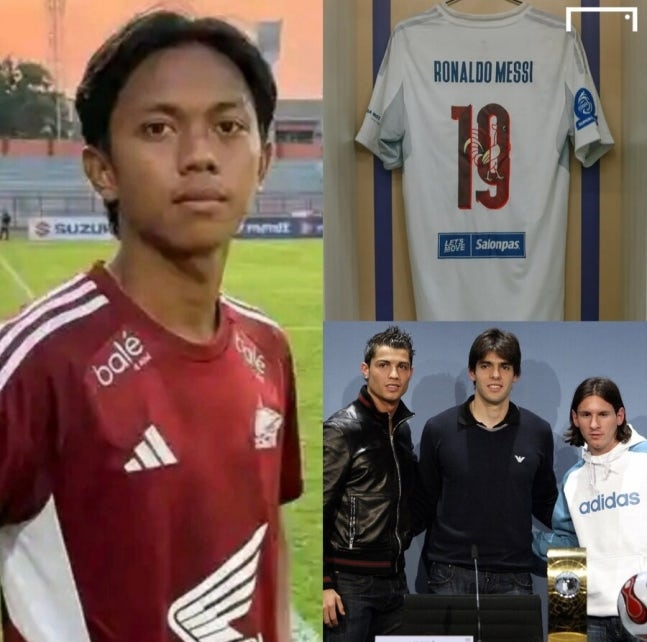 梅罗一体？印尼球员卡卡·罗纳尔多·梅西走红 球衣照获2.6万点赞